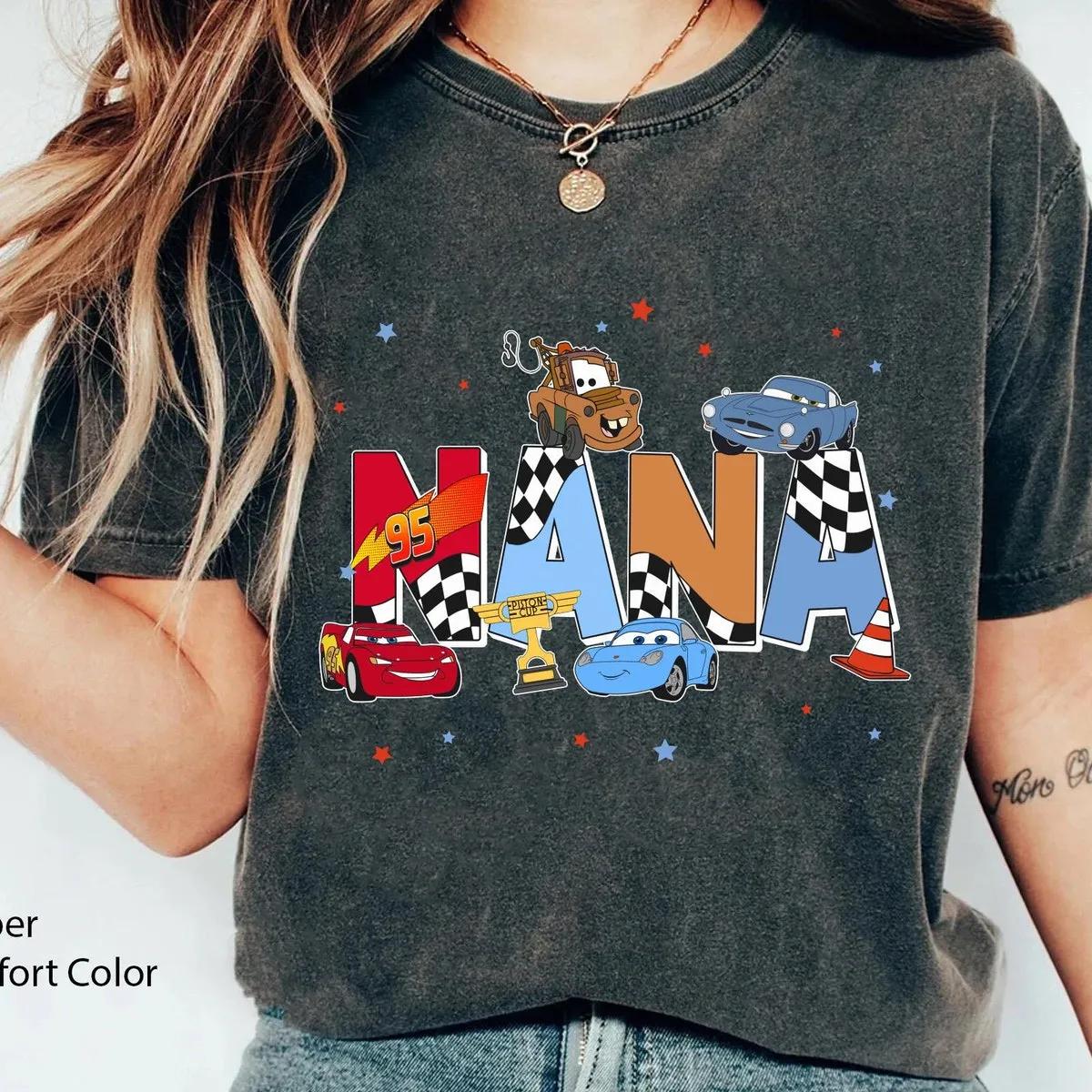 Custom Name Cars Movie Family Matching Shirt 1