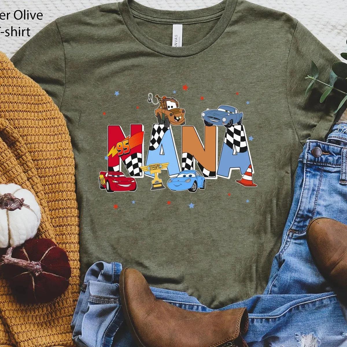 Custom Name Cars Movie Family Matching Shirt 3