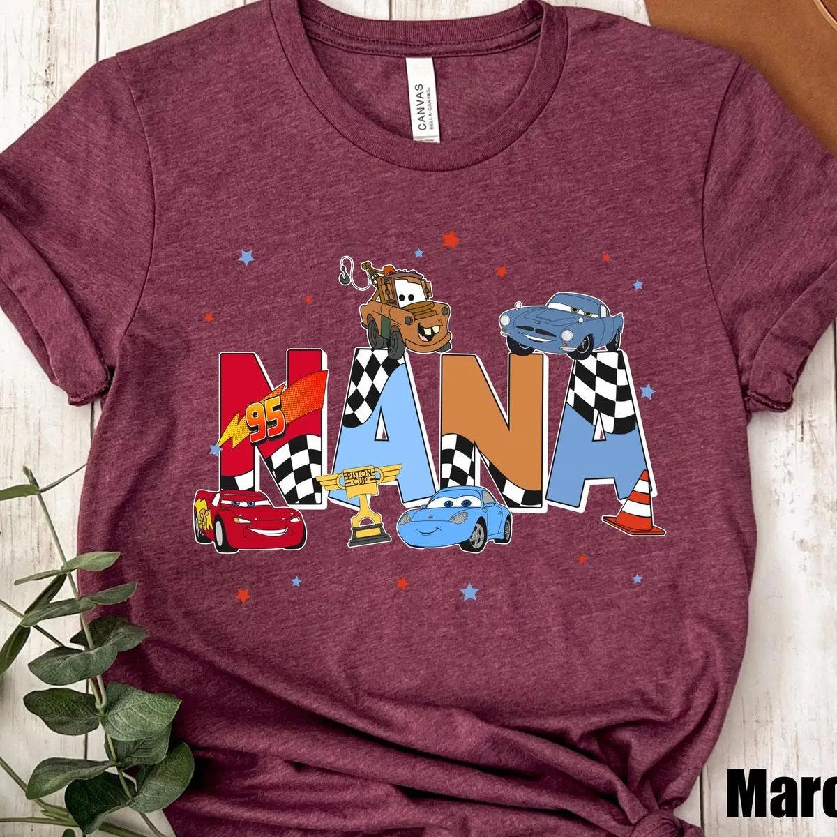 Custom Name Cars Movie Family Matching Shirt 4