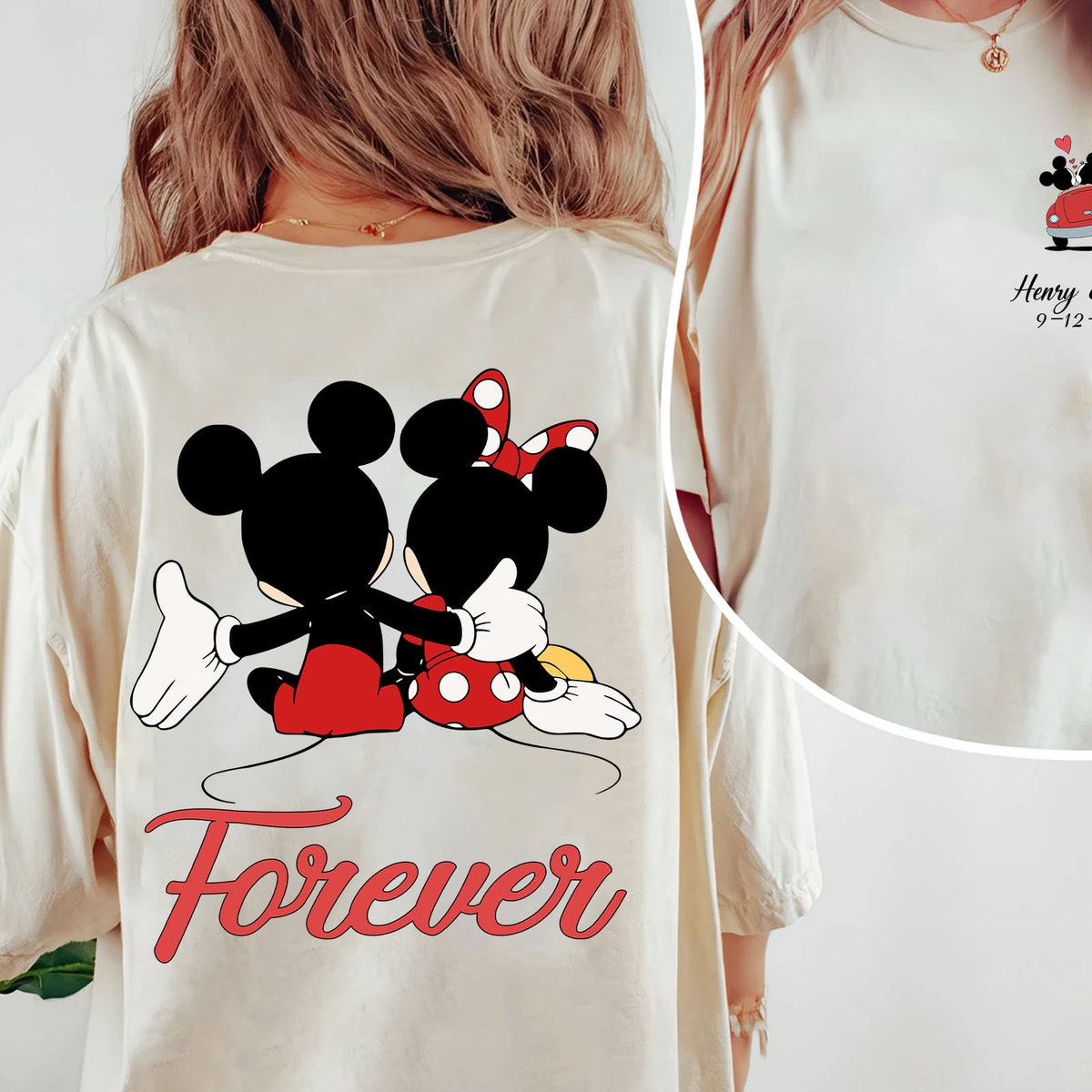 Custom Name Date Mickey And Minnie Love Shirt 1 1