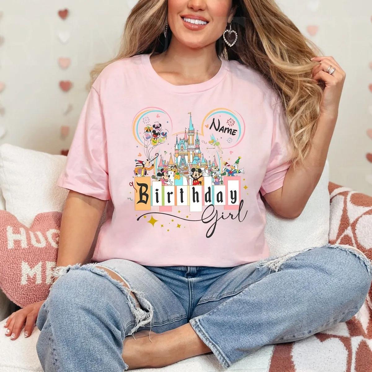 Custom Name Disney Birthday Shirt Personalized Disney Bday Tee 1