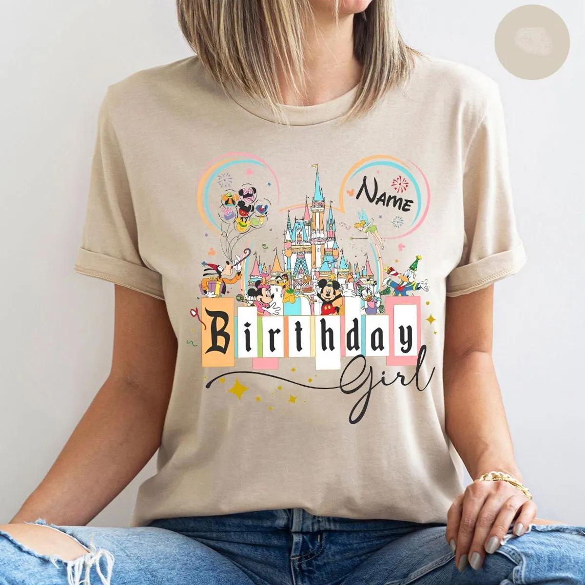 Custom Name Disney Birthday Shirt Personalized Disney Bday Tee 2