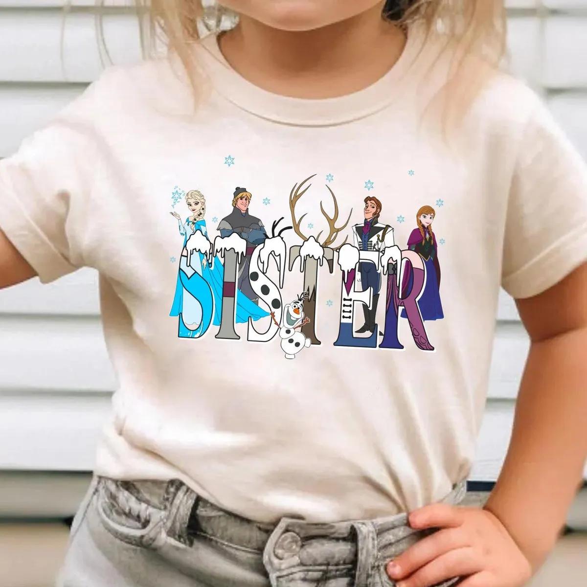 Custom Name Frozen Characters Disney Shirt 2 1