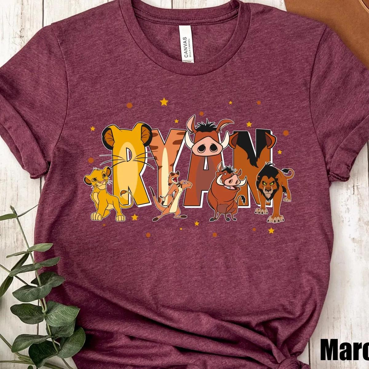 Custom Name Lion King Family Matching Disney Shirt 2 1