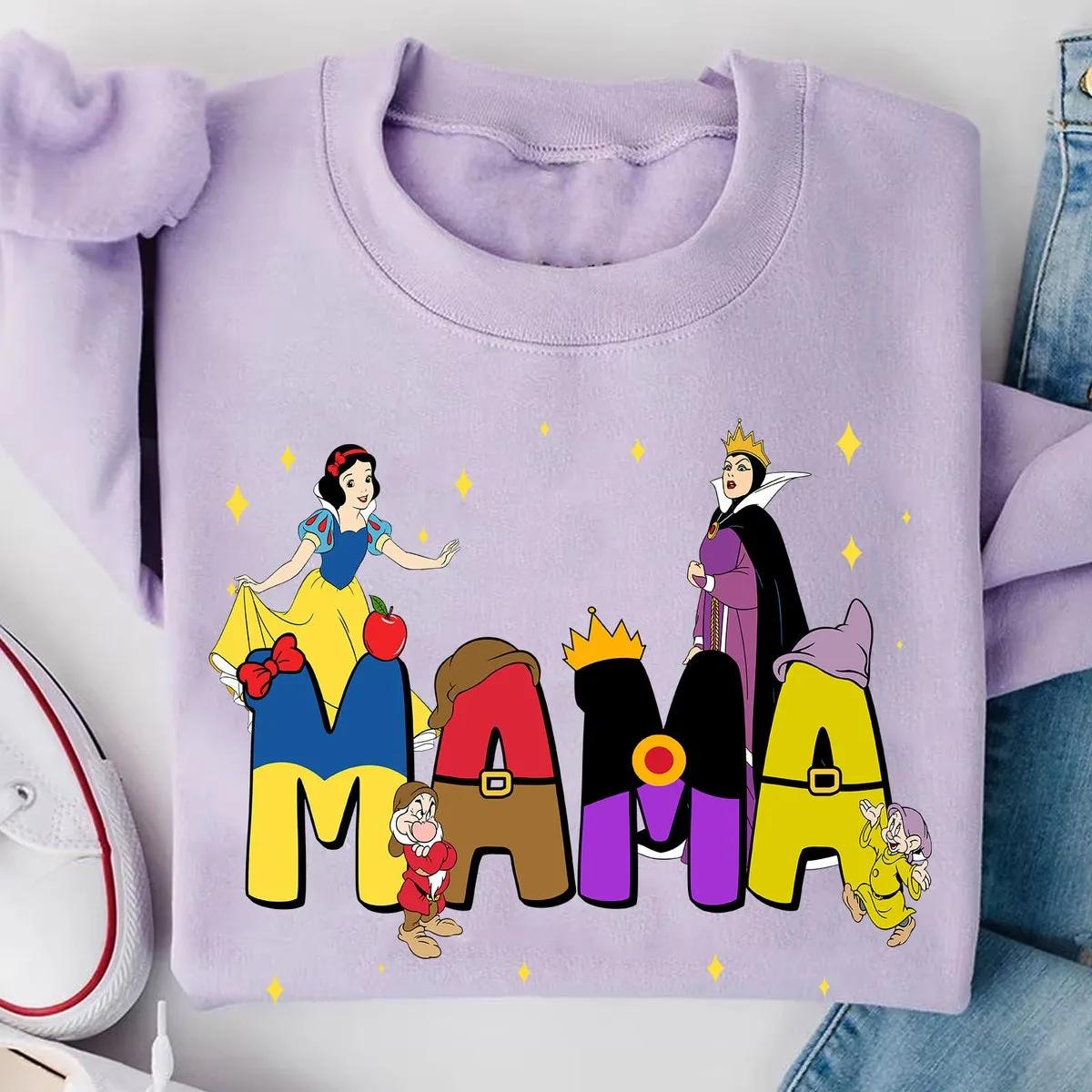 Custom Name Mama Snow White Themed Shirt 1