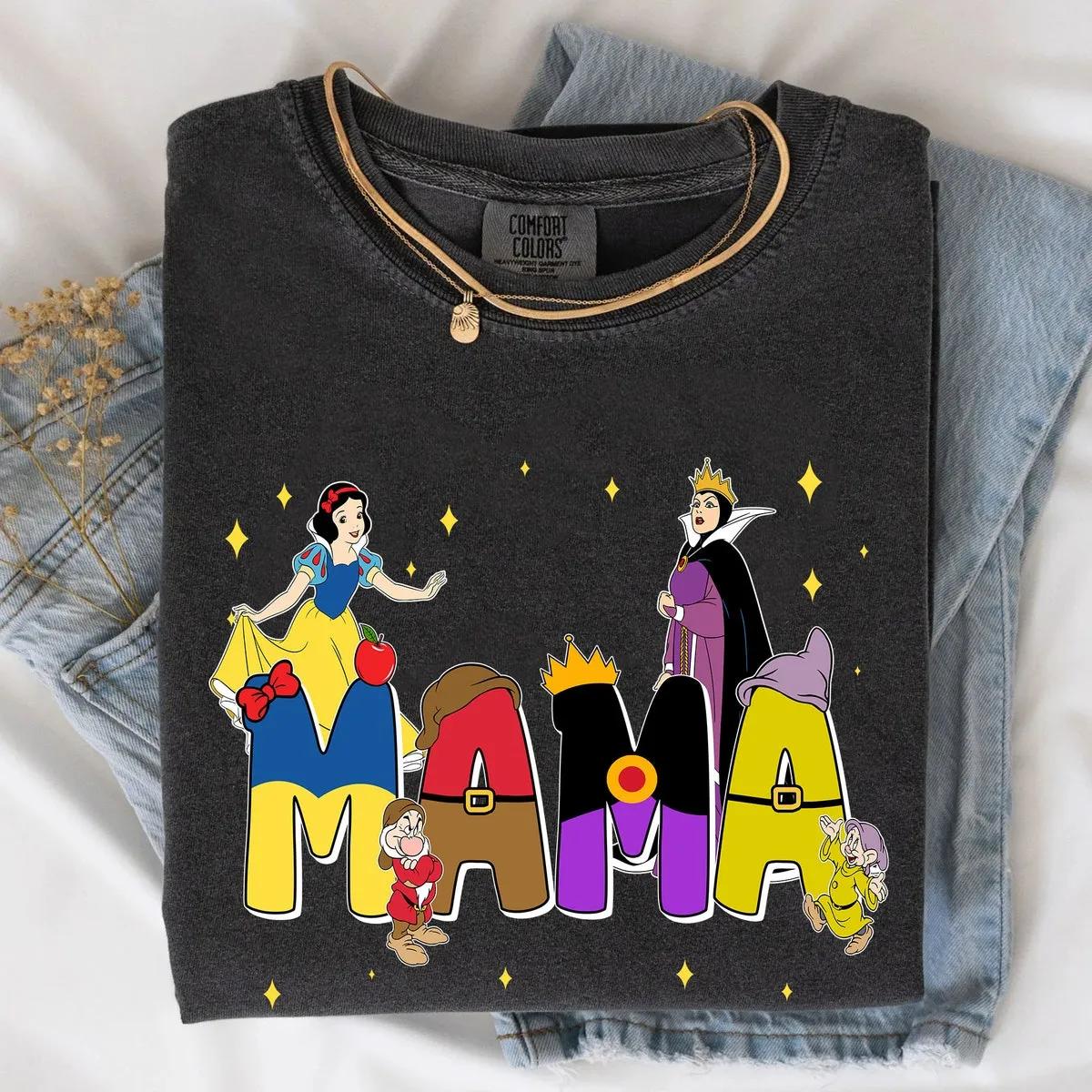 Custom Name Mama Snow White Themed Shirt 2