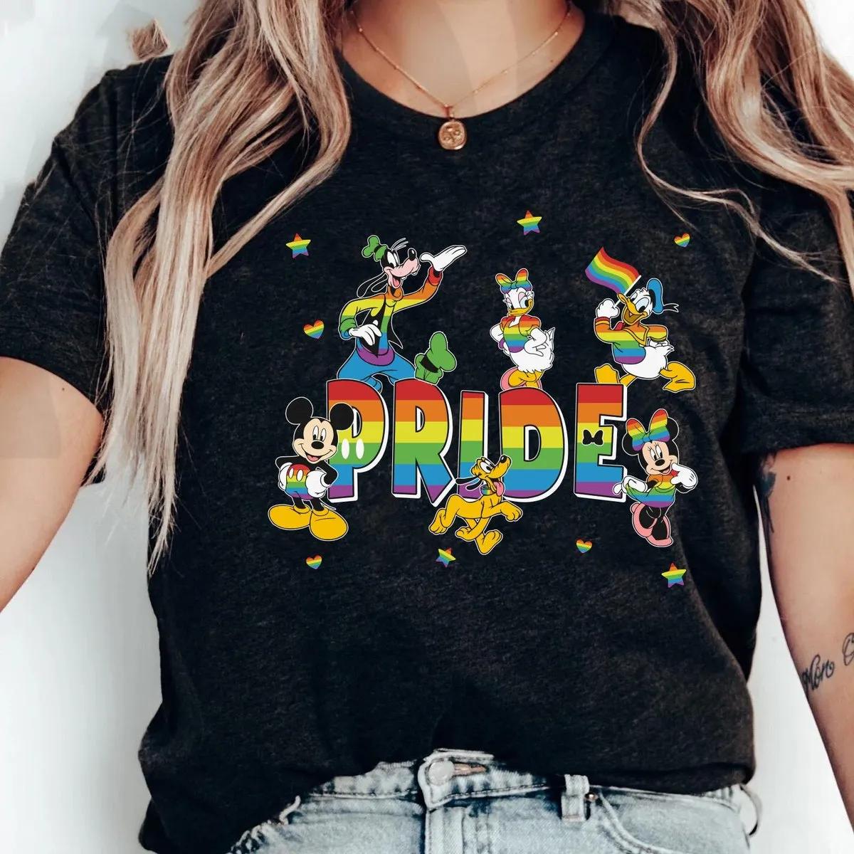 Custom Name Mickey And Friends Pride Month Shirt 1