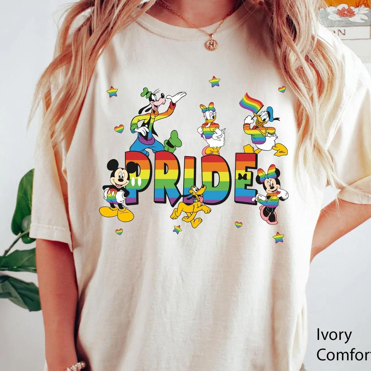 Custom Name Mickey And Friends Pride Month Shirt 2