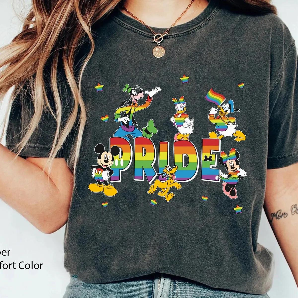 Custom Name Mickey And Friends Pride Month Shirt 3