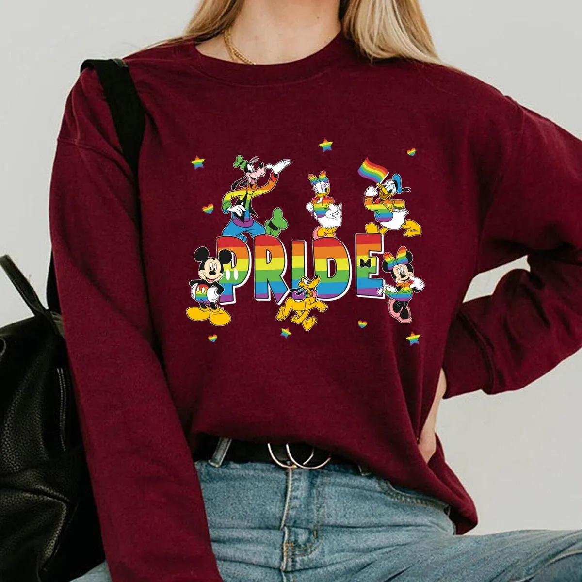 Custom Name Mickey And Friends Pride Month Shirt 4