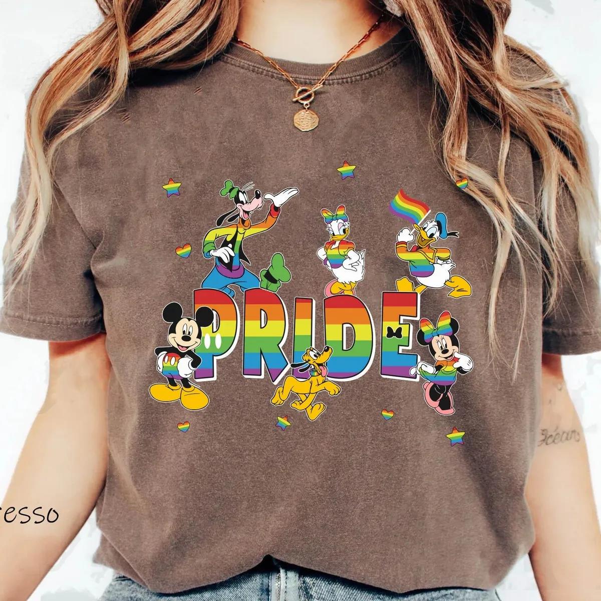 Custom Name Mickey And Friends Pride Month Shirt 5