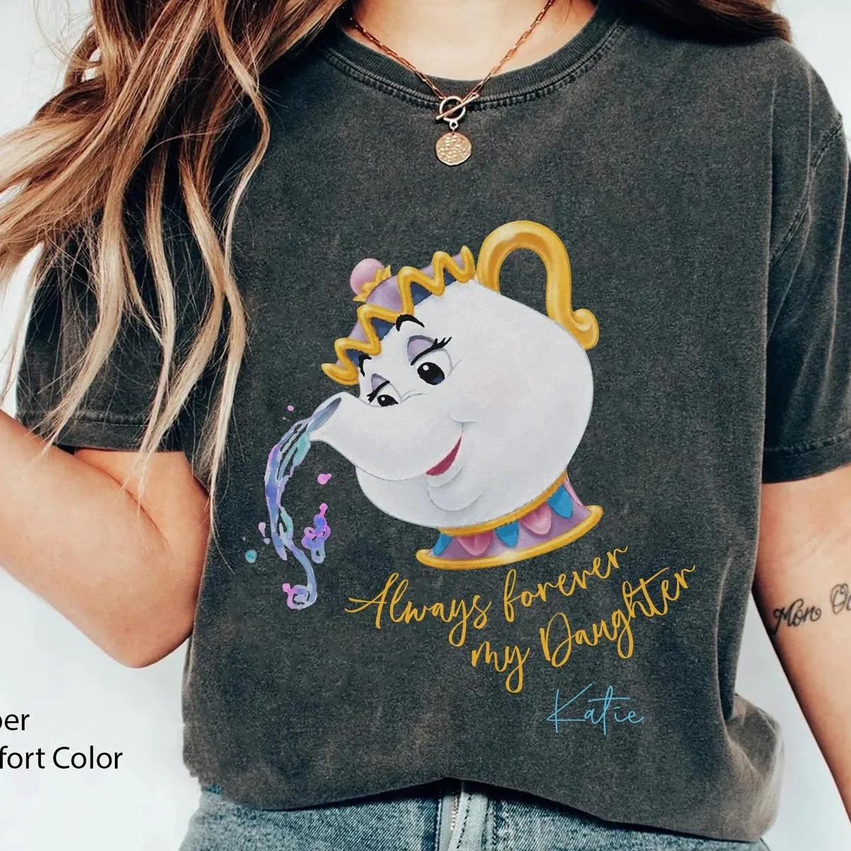 Custom Name Mrs Potts And Chip Always Forever Shirt 1