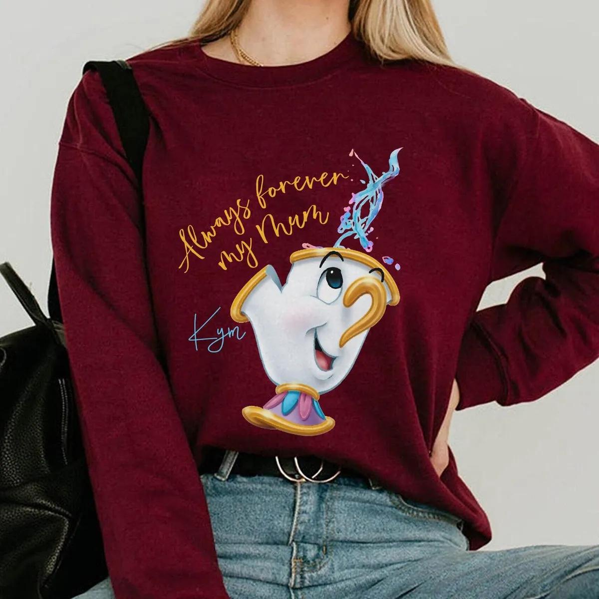 Custom Name Mrs Potts And Chip Always Forever Shirt 4