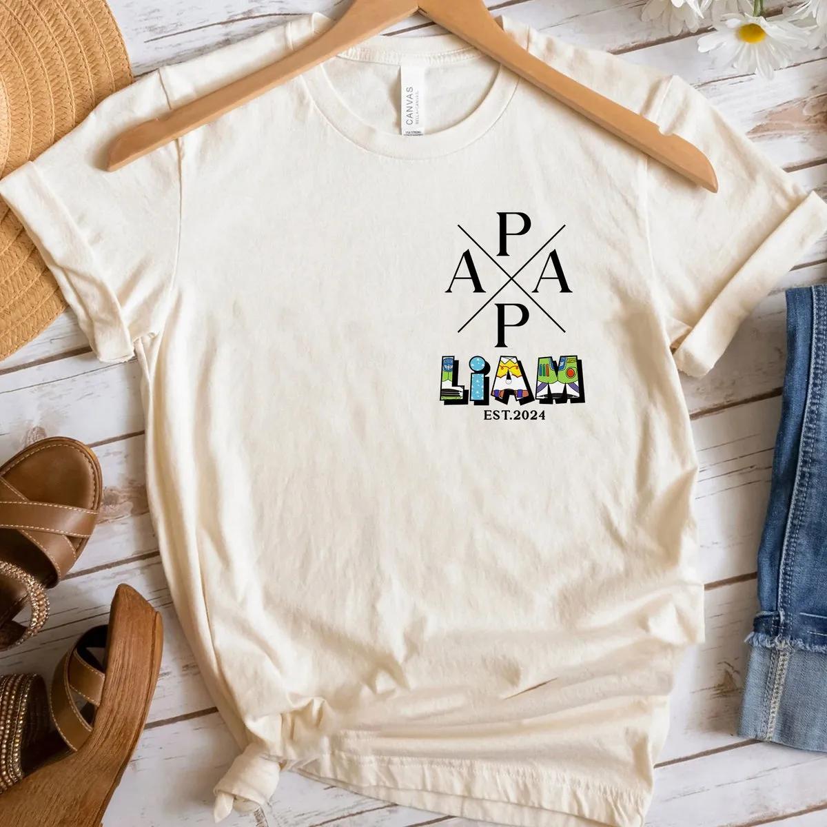 Custom Name Papa Toy Story Fathers Day Disney Shirt 4 1