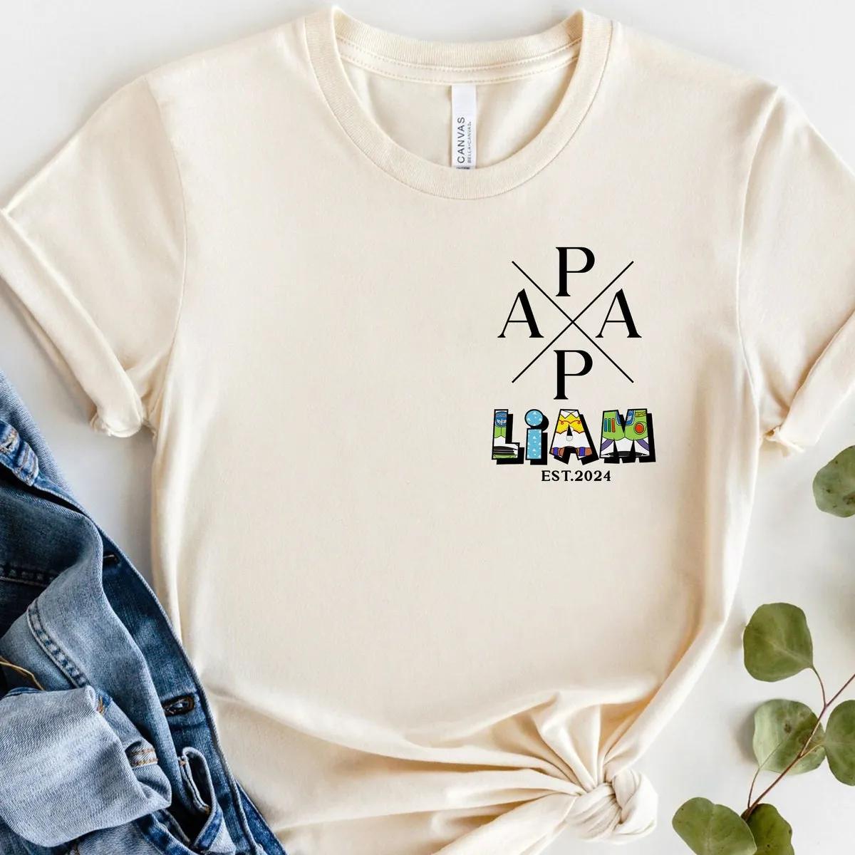 Custom Name Papa Toy Story Fathers Day Disney Shirt 5 1