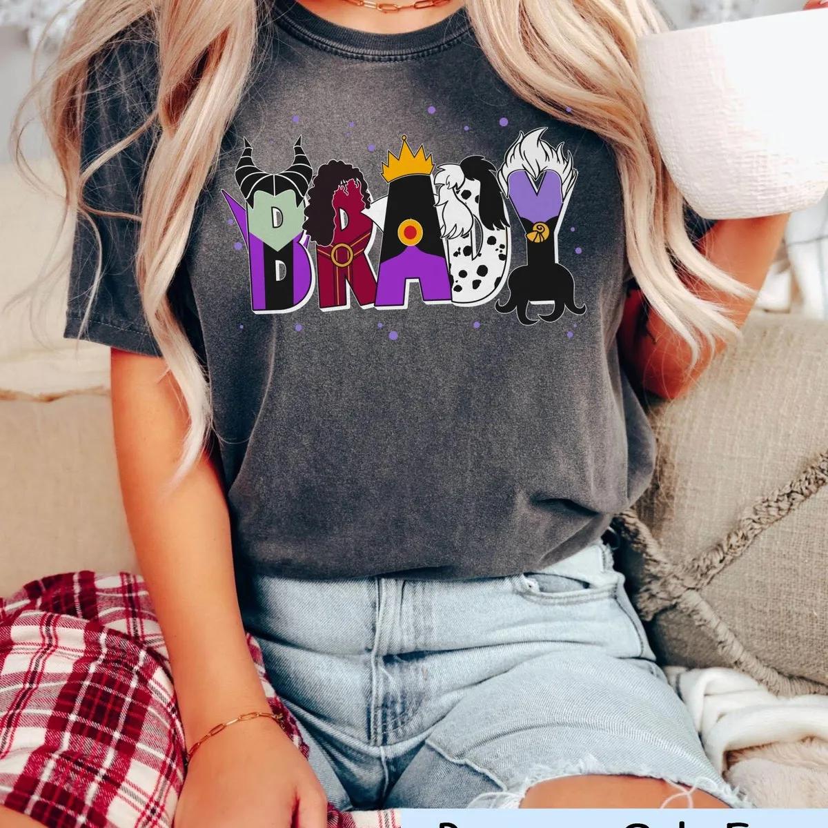 Custom Name Villains Cruella Ursula Maleficent Evil Queen Shirt 2