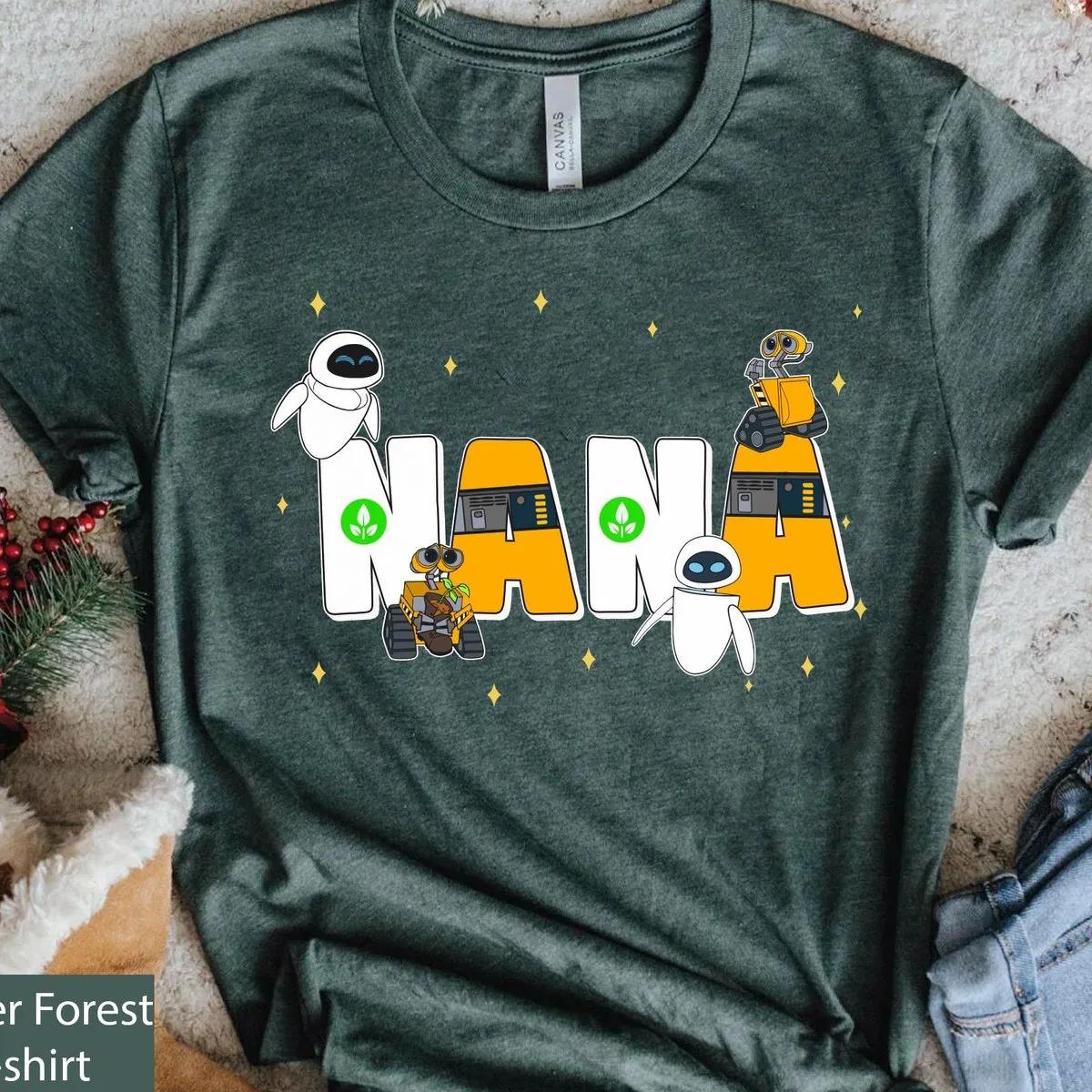 Custom Name Wall E Eve Themed Shirt 6