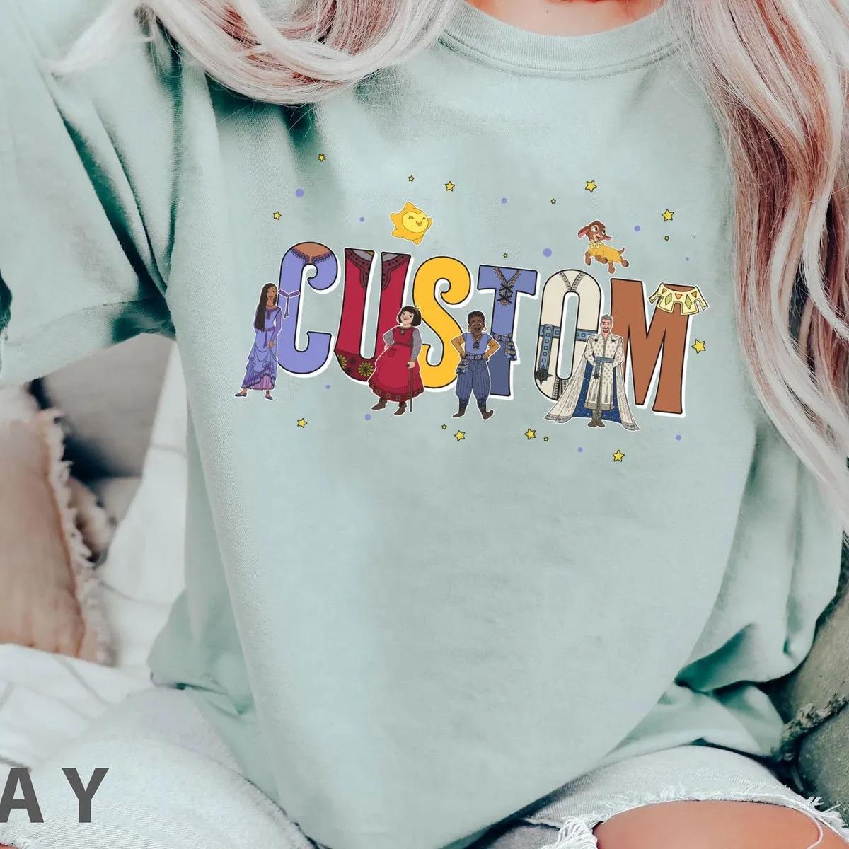 Custom Name Wish Movie Shirt Asha Amaya Star Valentino Personalized Tee 4