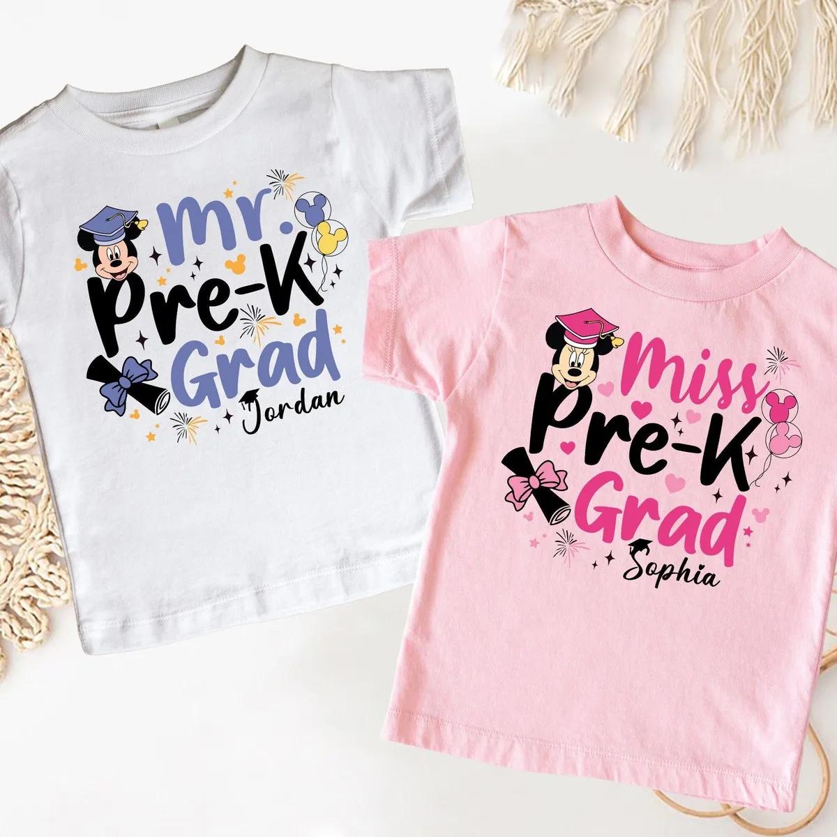 Custom Pre K Disney Grad Shirt Preschool Graduation Tee 2 1