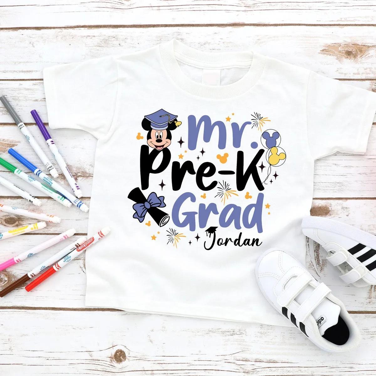 Custom Pre K Disney Grad Shirt Preschool Graduation Tee 3 1