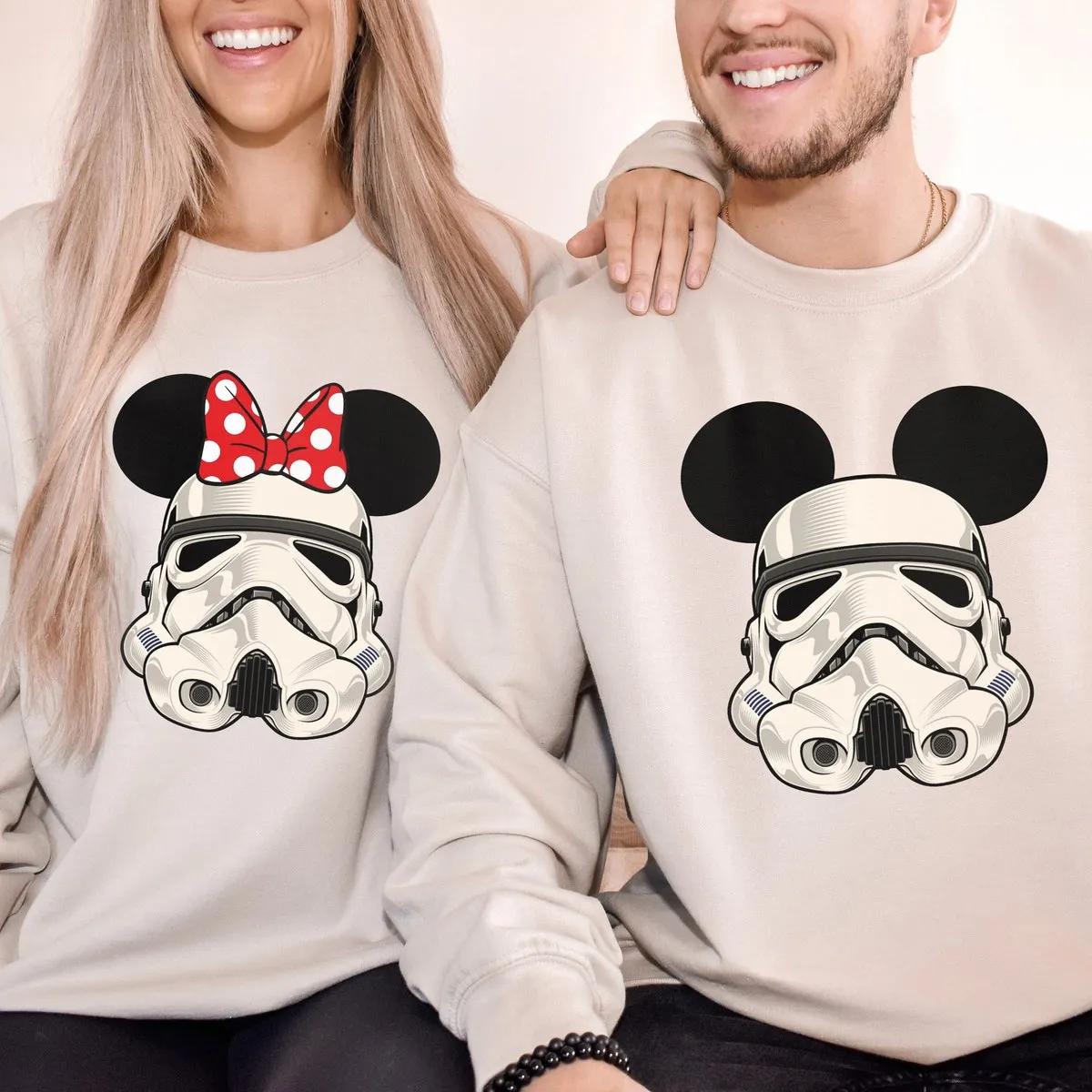 Custom Star Wars Couple Stormtrooper Wear Mickey Ears Shirt 1 1