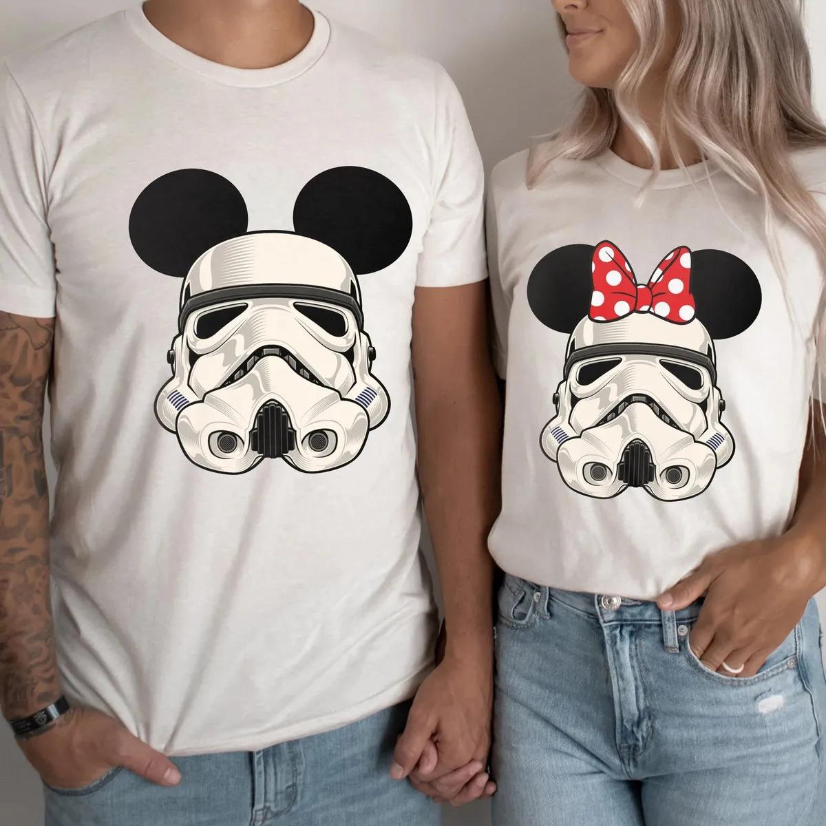 Custom Star Wars Couple Stormtrooper Wear Mickey Ears Shirt 2 1