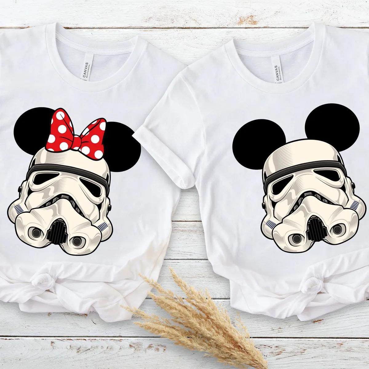 Custom Star Wars Couple Stormtrooper Wear Mickey Ears Shirt 3 1