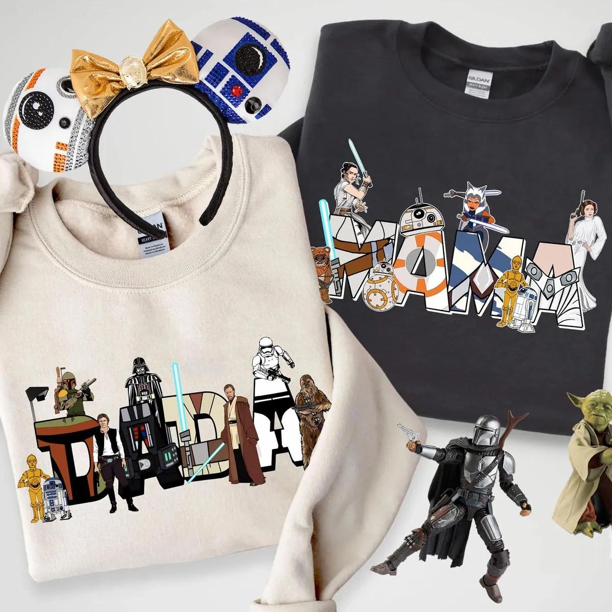 Custom Star Wars Mom Dad Family Matching Disney Shirt Darth Vader Han Solo Leia Tee 6 1