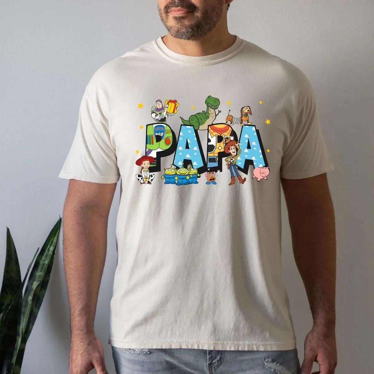 Custom Title Disney Toy Story Characters Papa Shirt 2 1