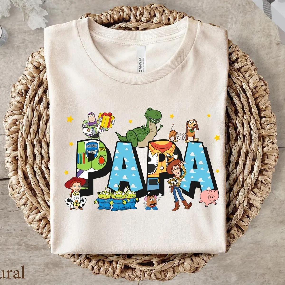 Custom Title Disney Toy Story Characters Papa Shirt 4 1