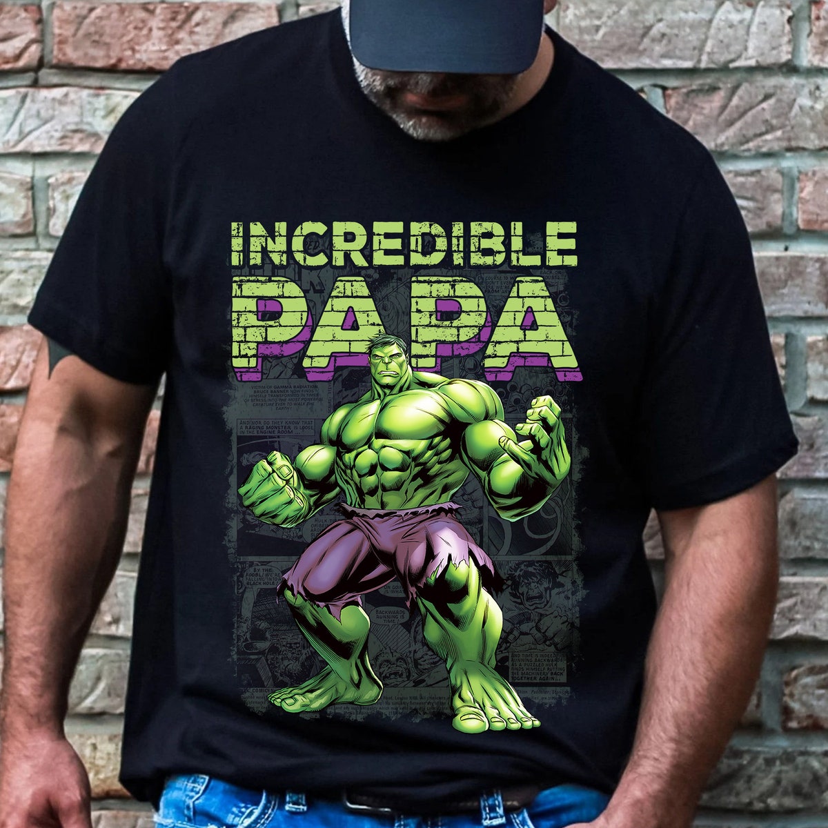 Custom Title Incredible Papa Shirt 1