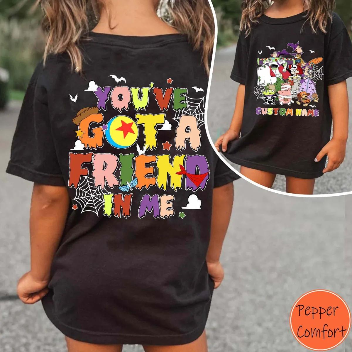 Custom Toy Story Characters Halloween Youve Got A Friend In Me Two Sided Shirt 3