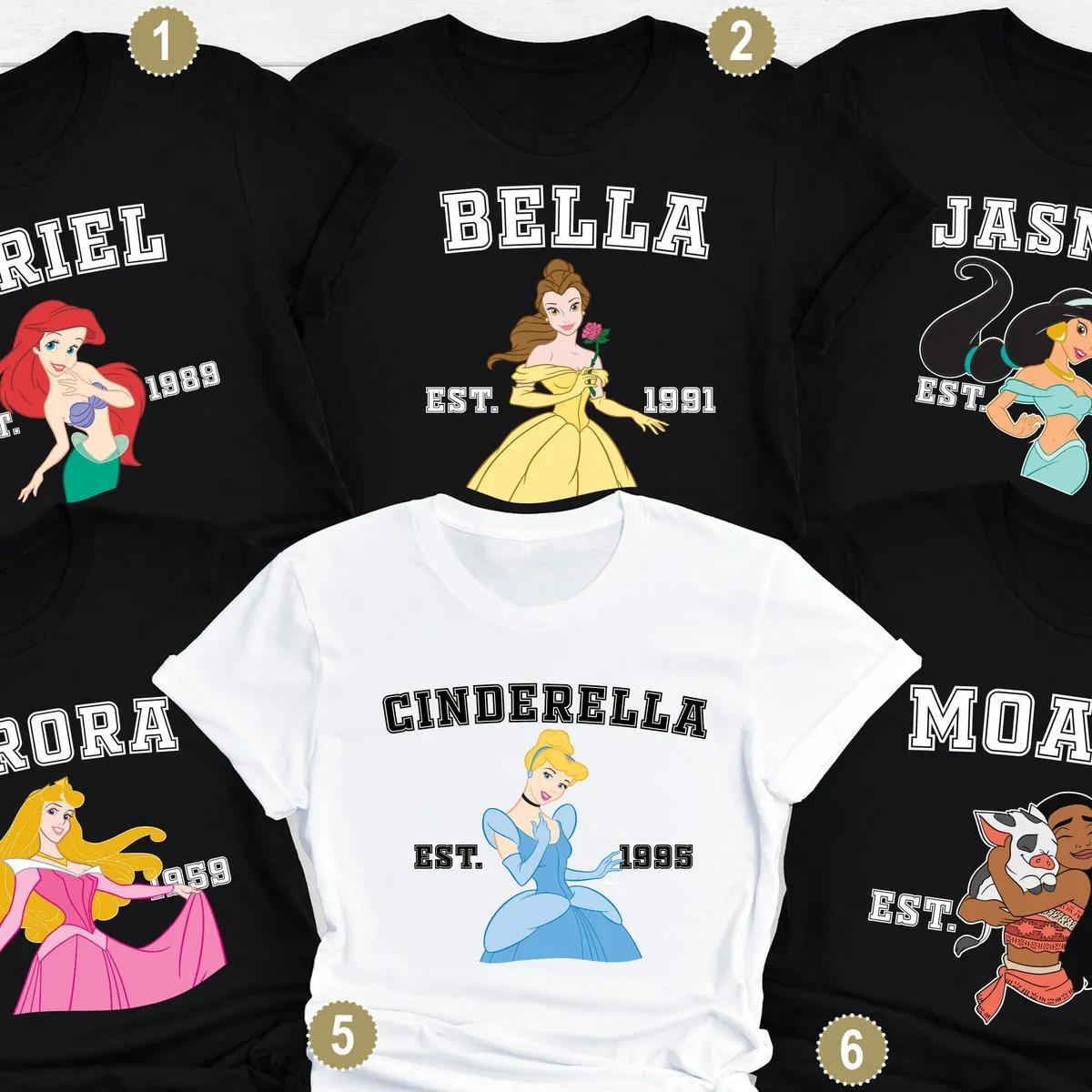 Custome Disney Bella Moana Ariel Shirt 1 1