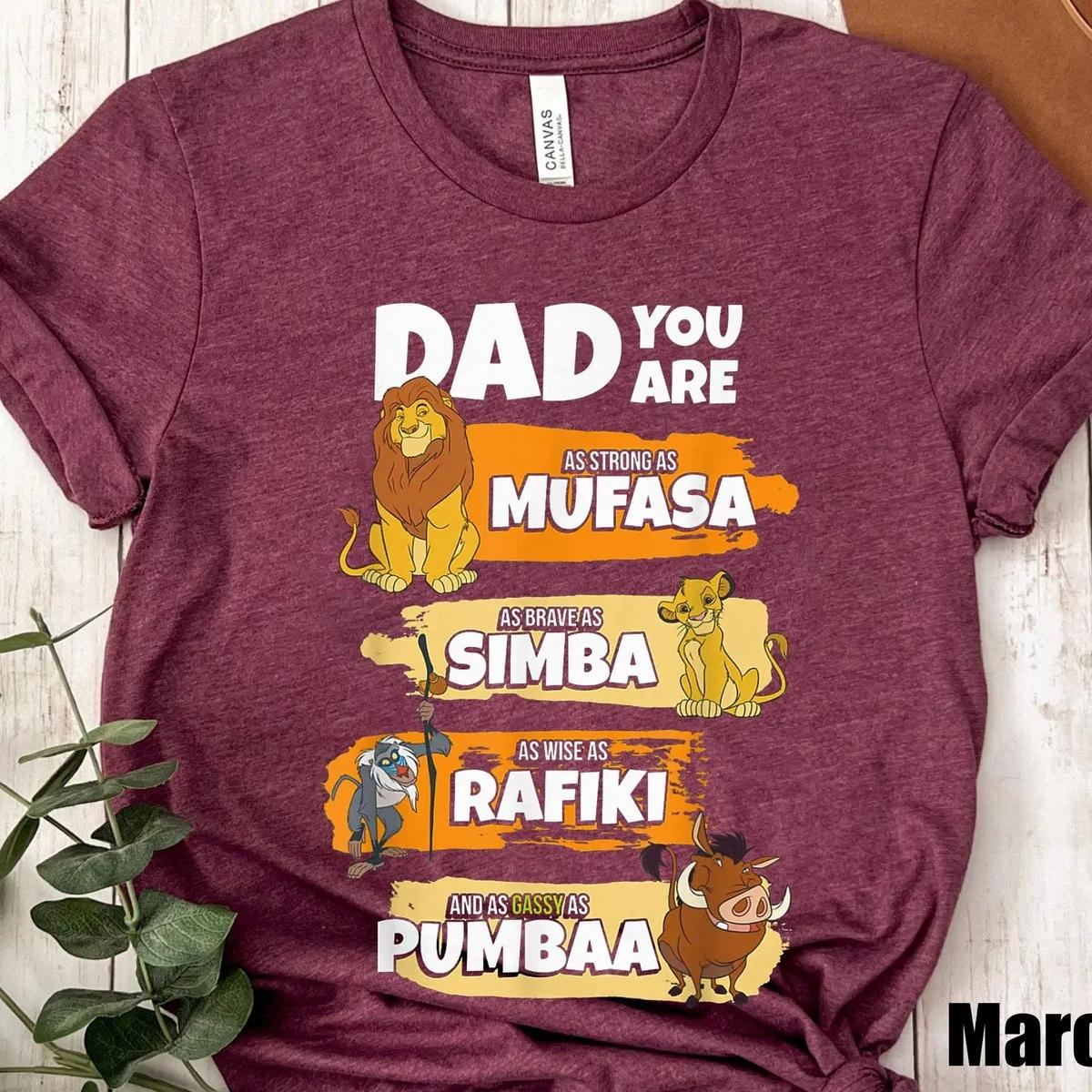 Dad Mufasa Simba Pumbaa Rafiki Shirt 6