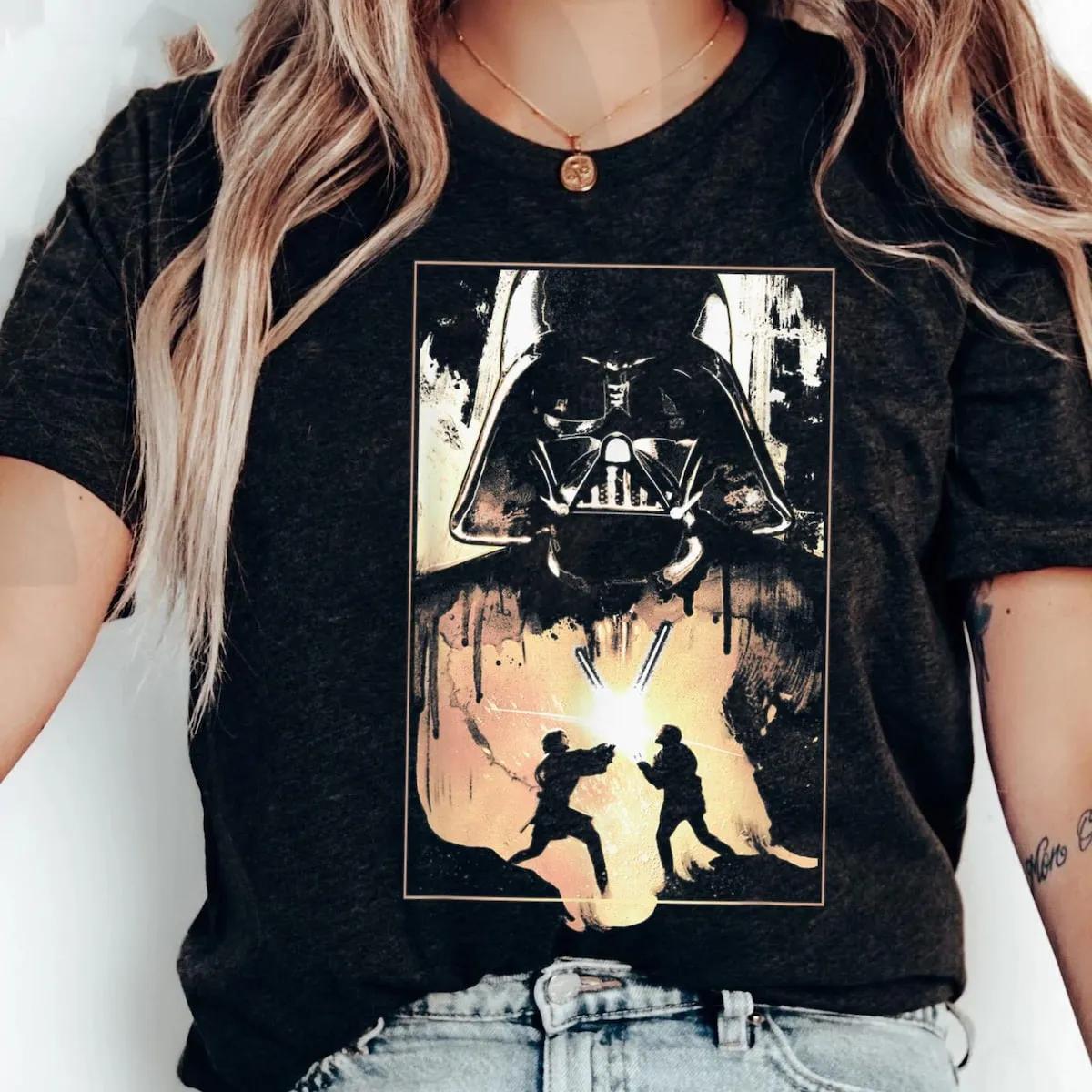 Darth Vader Anakin And Obi Wan Battle Shirt 1