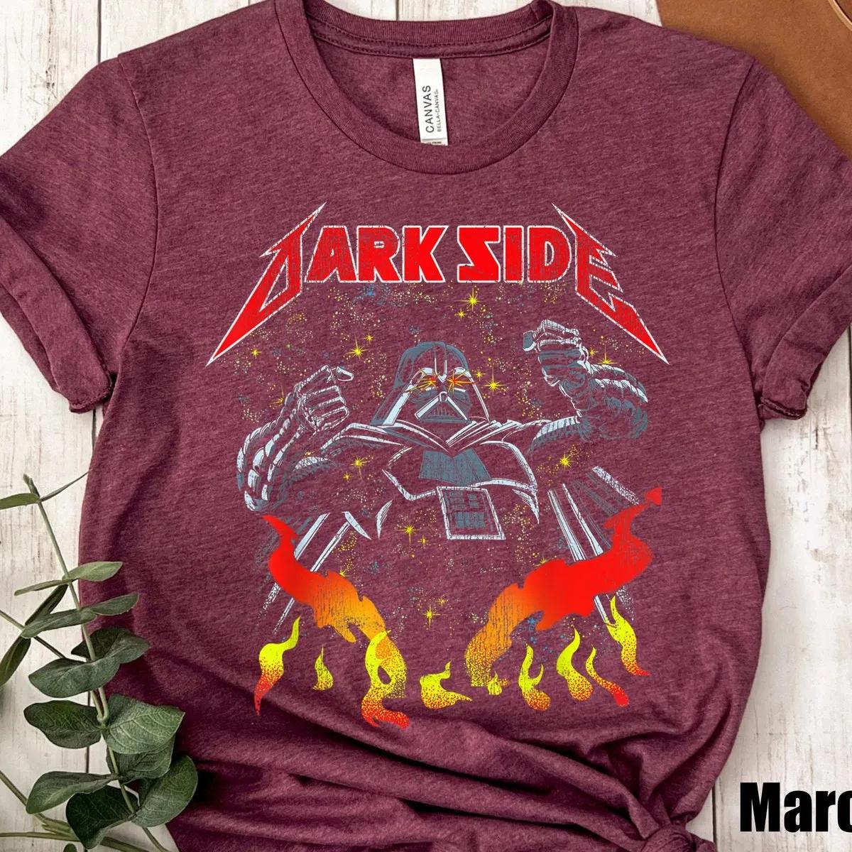 Darth Vader Heavy Metal Flames Dark Side Shirt 3