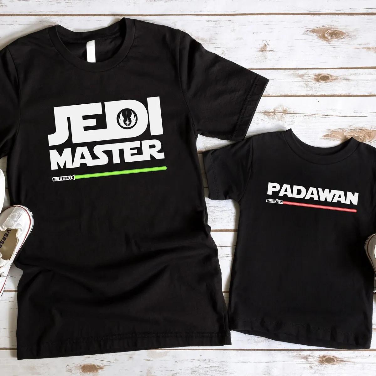 Darth Vader Jedi Master And Padawan Shirt Pregnancy Reveal Tee 1 3