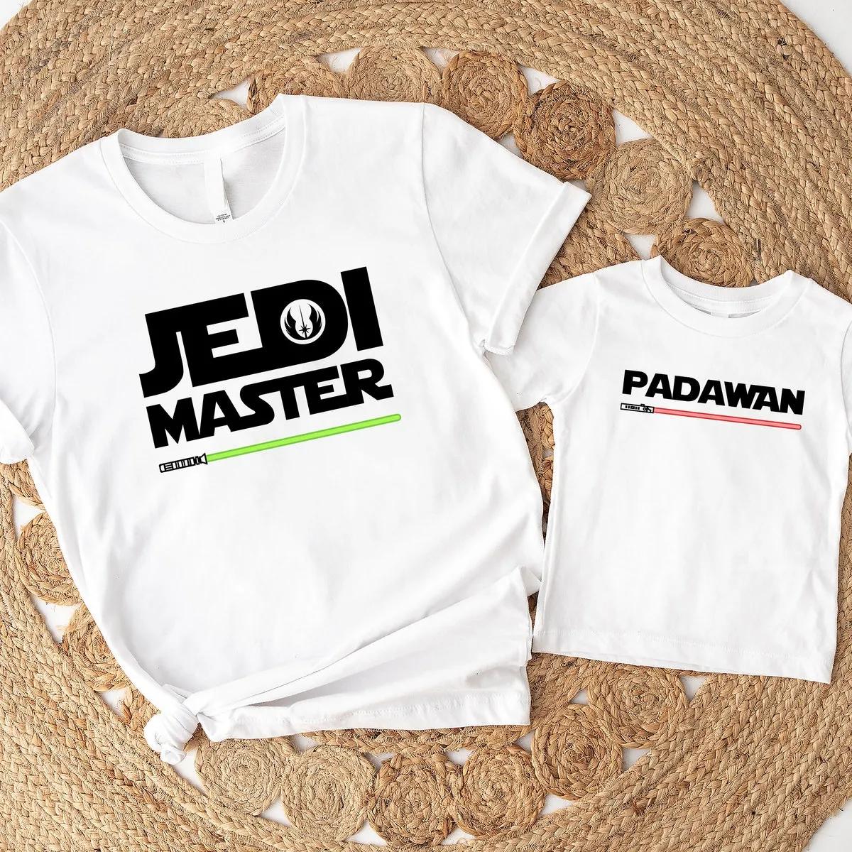 Darth Vader Jedi Master And Padawan Shirt Pregnancy Reveal Tee 2 3