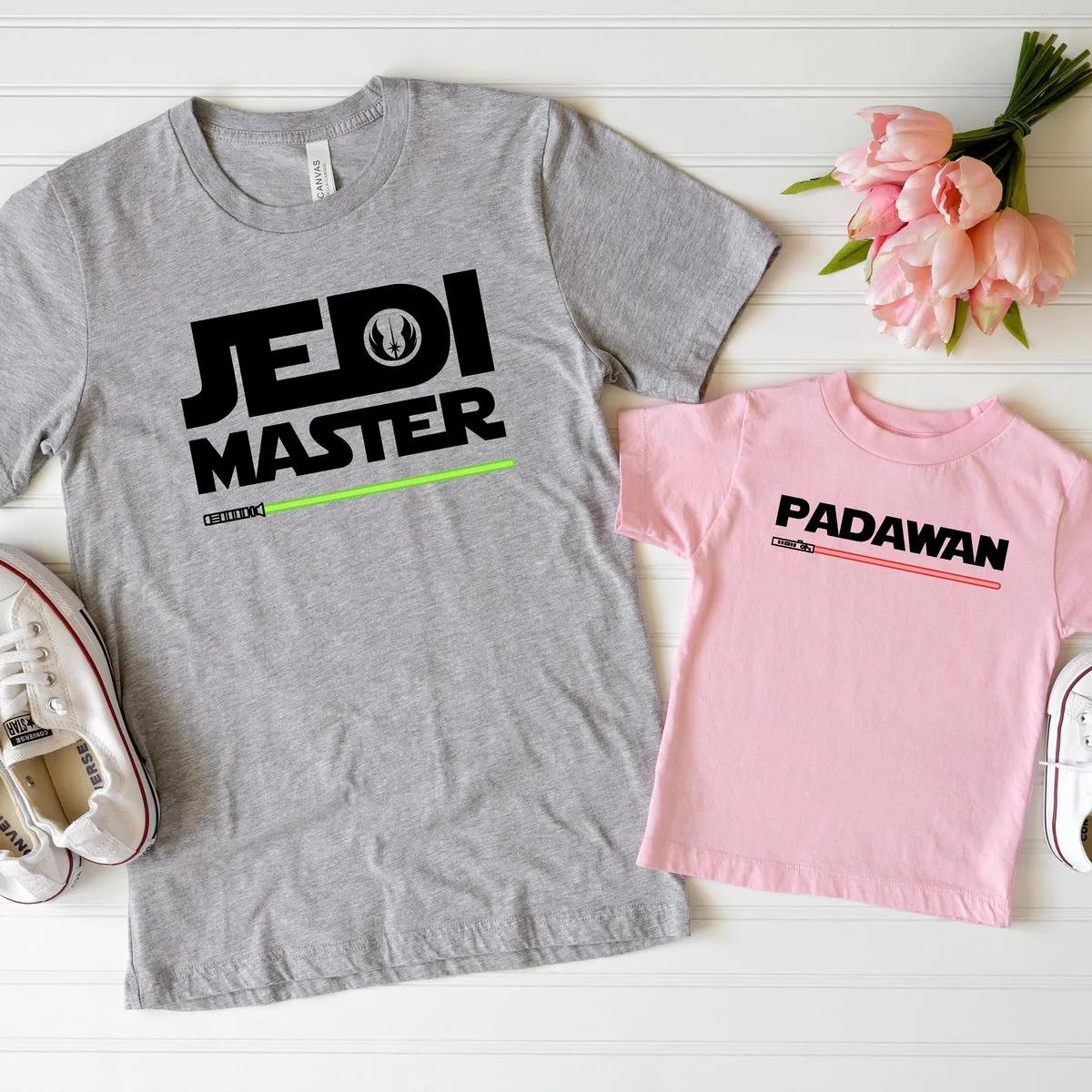 Darth Vader Jedi Master And Padawan Shirt Pregnancy Reveal Tee 4 3