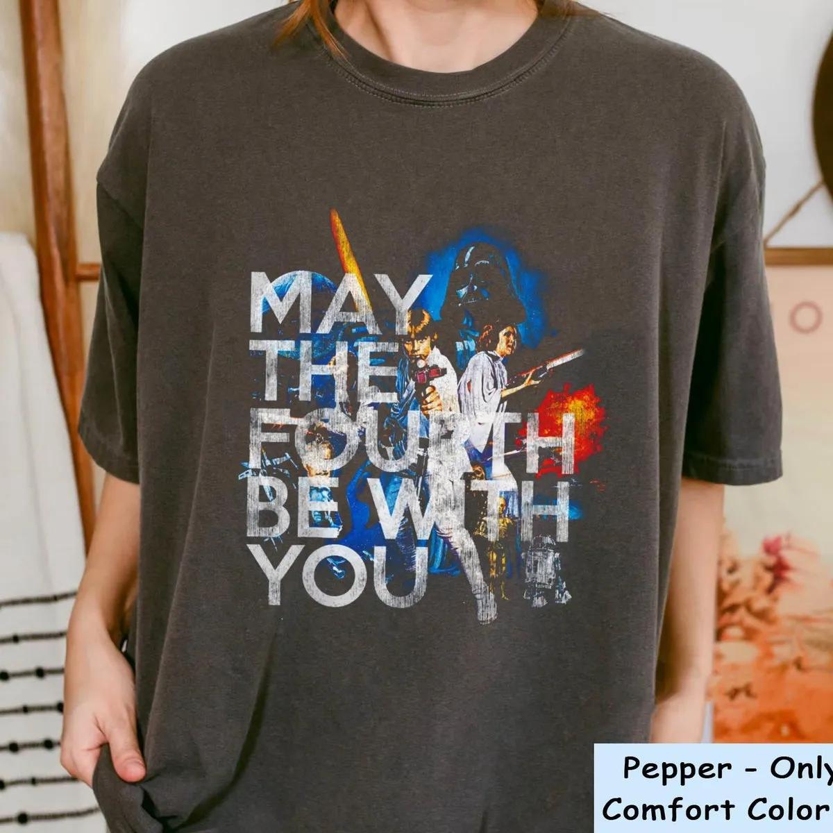 Darth Vader Luke Skywalker Leia May The Fourth Be With You Shirt 4