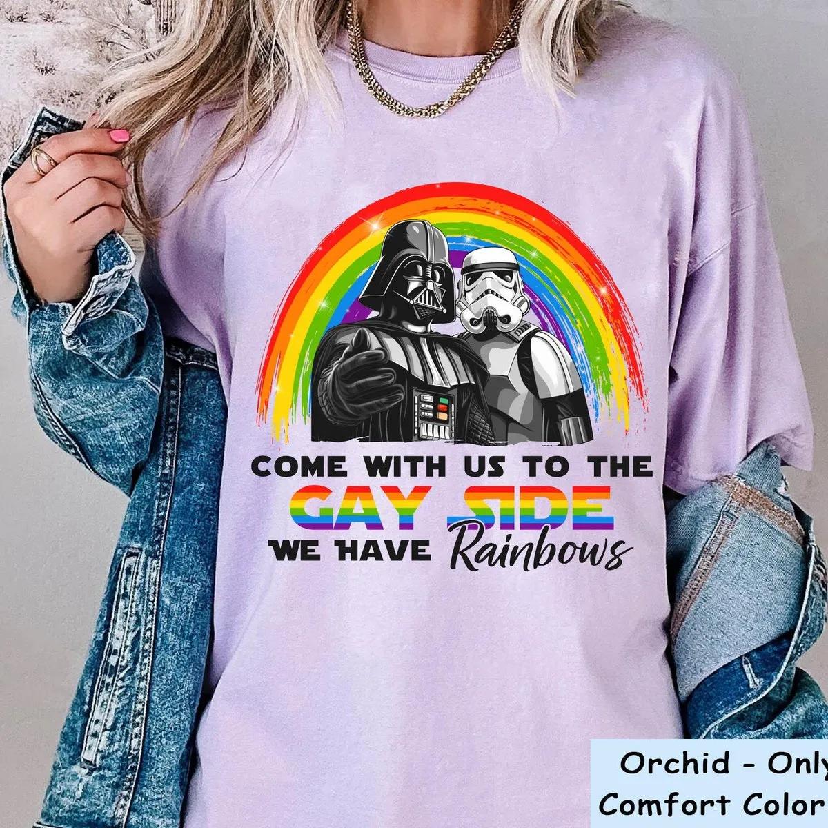 Darth Vader Stormtrooper Come With Us To The Gay Side Shirt 1