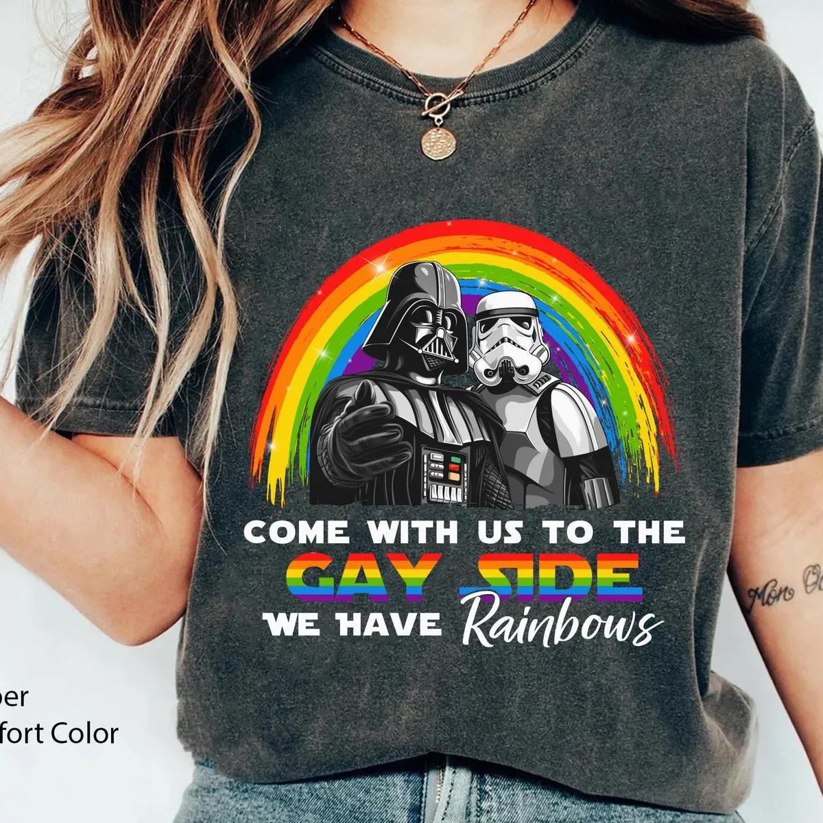 Darth Vader Stormtrooper Come With Us To The Gay Side Shirt 2