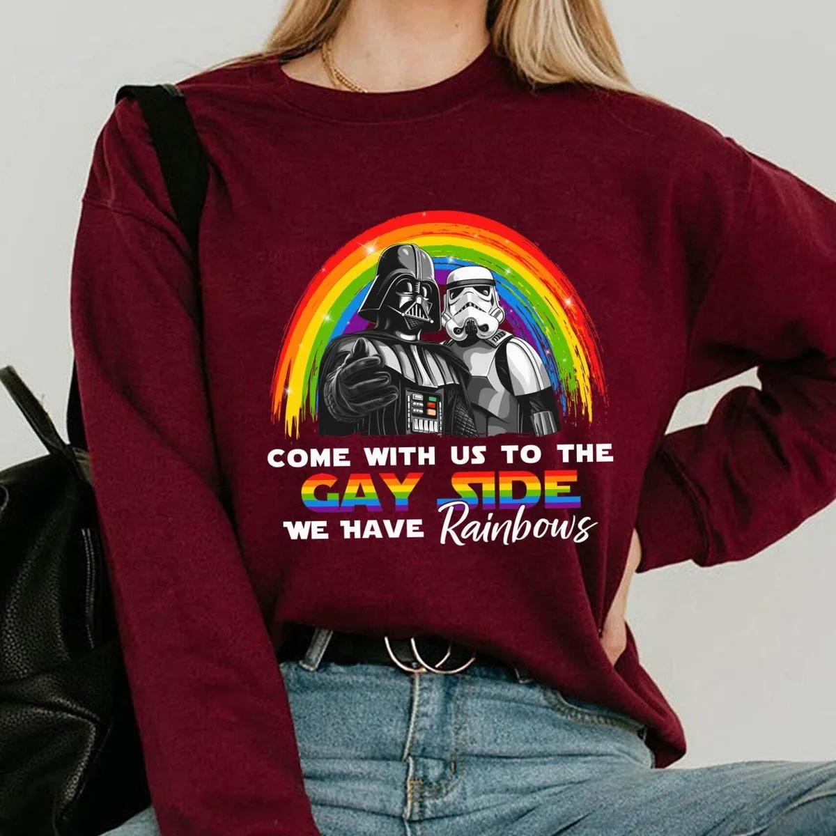 Darth Vader Stormtrooper Come With Us To The Gay Side Shirt 3