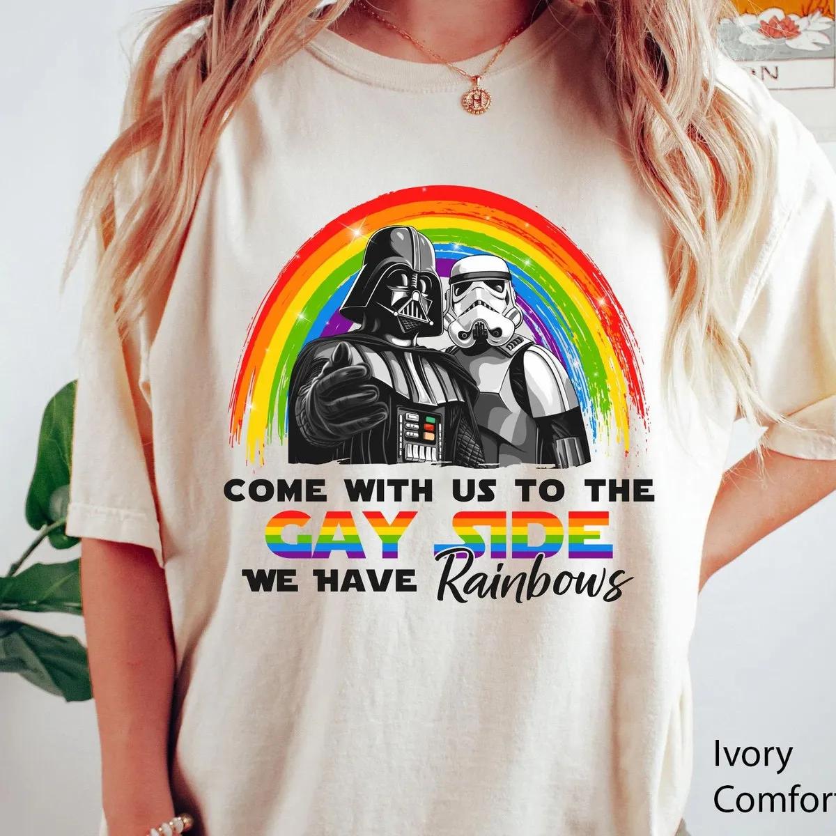 Darth Vader Stormtrooper Come With Us To The Gay Side Shirt 4