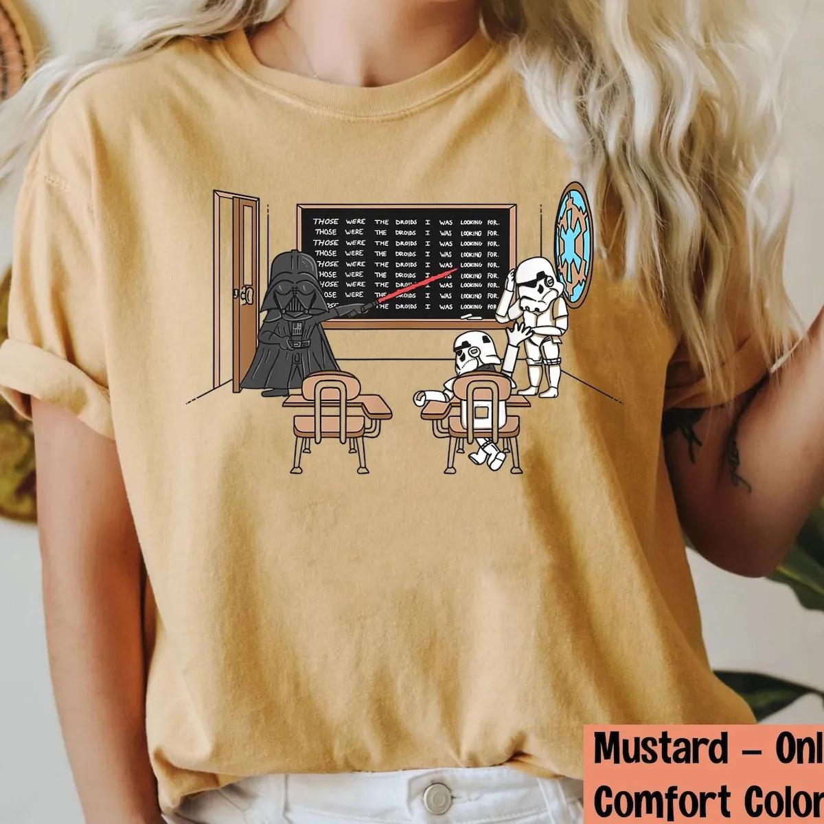 Darth Vader Those Were The Droids Classroom Doodle Shirt 2