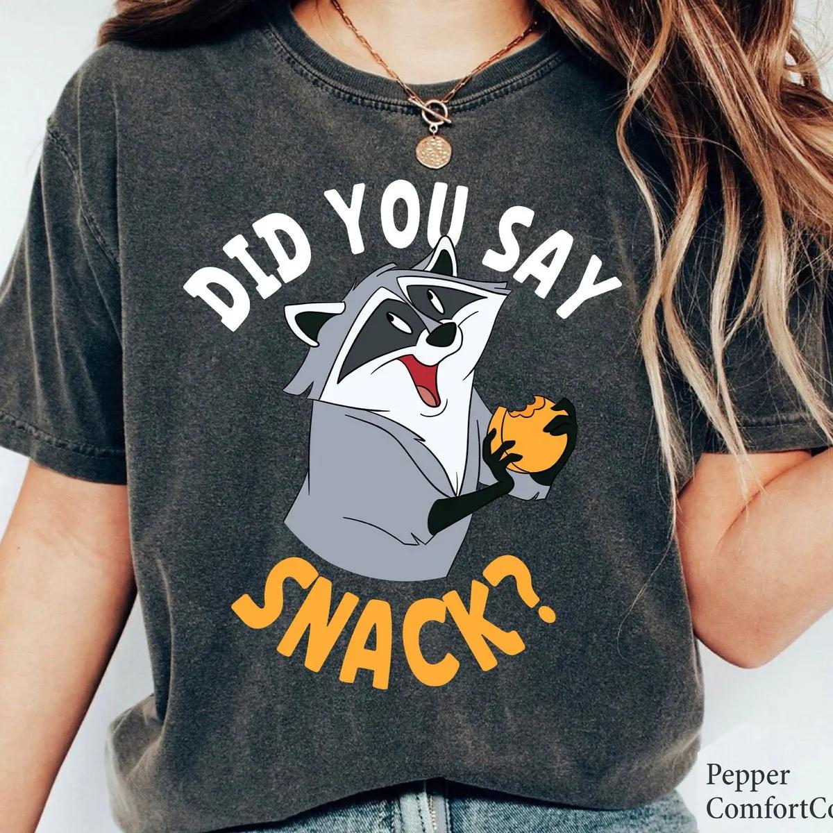 Did You Say Snacks Retro Meeko Raccoon Shirt 1