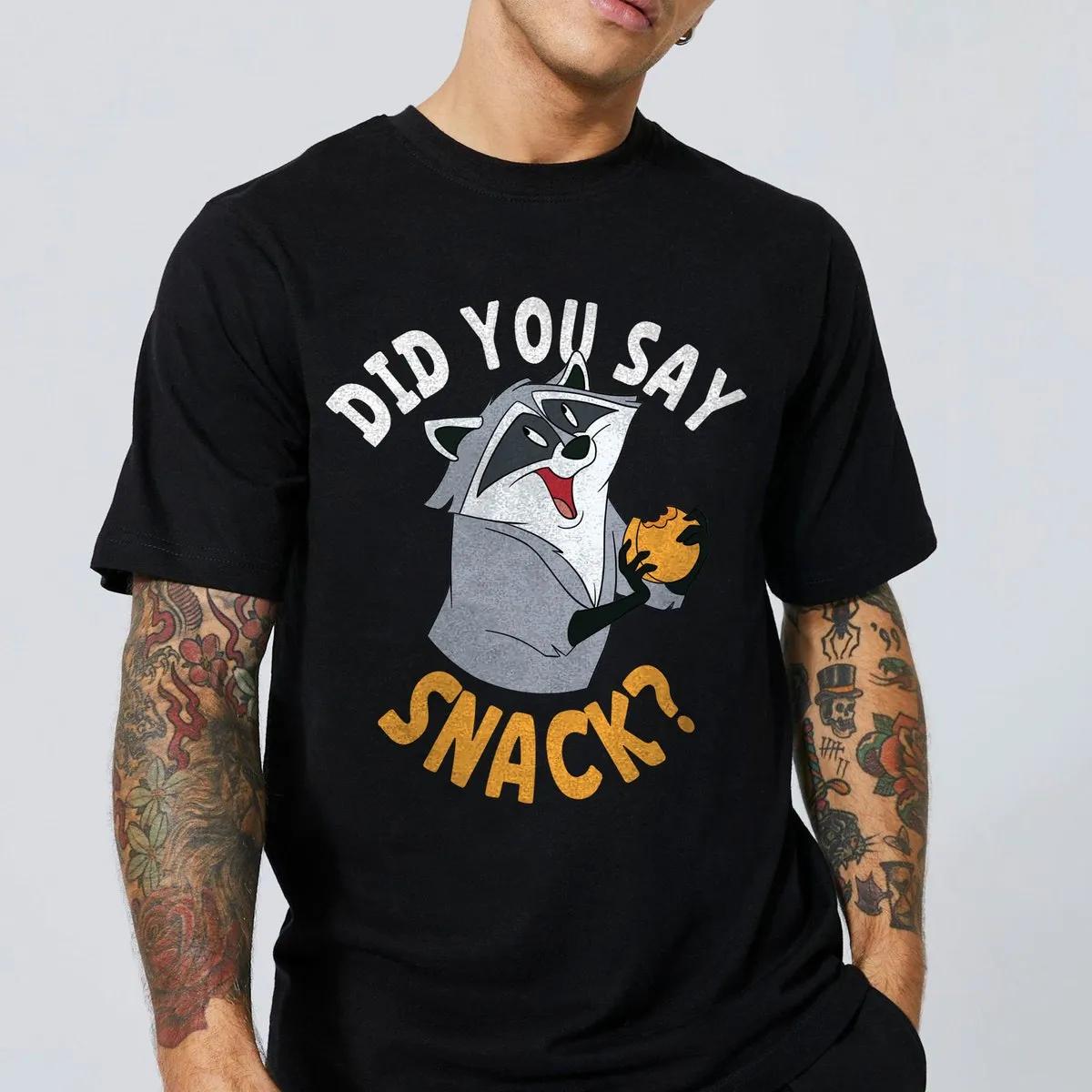 Did You Say Snacks Retro Meeko Raccoon Shirt 2