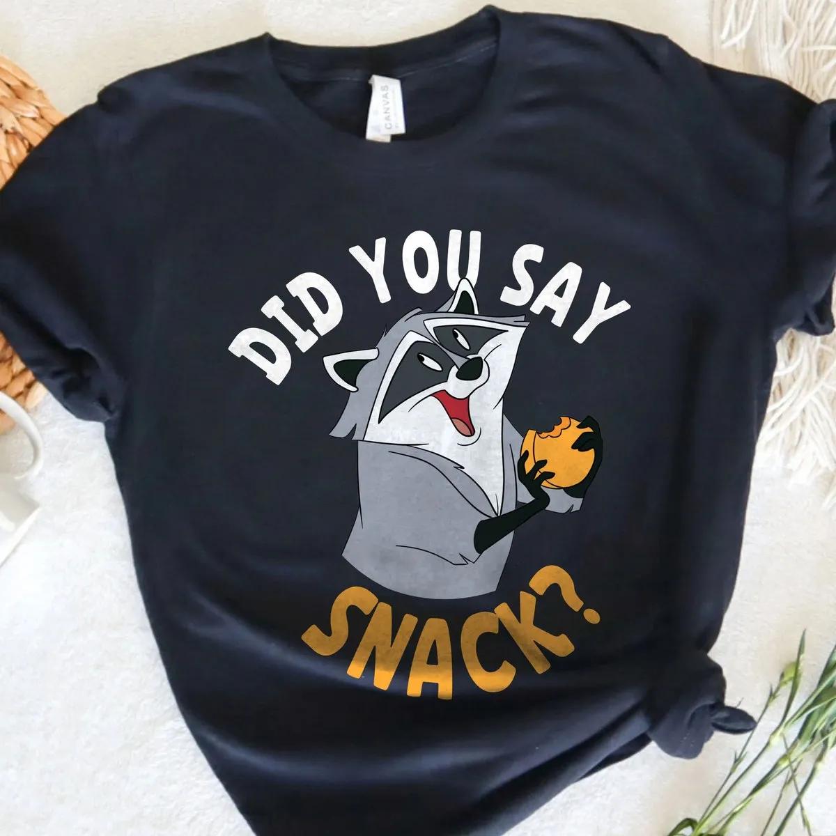 Did You Say Snacks Retro Meeko Raccoon Shirt 3