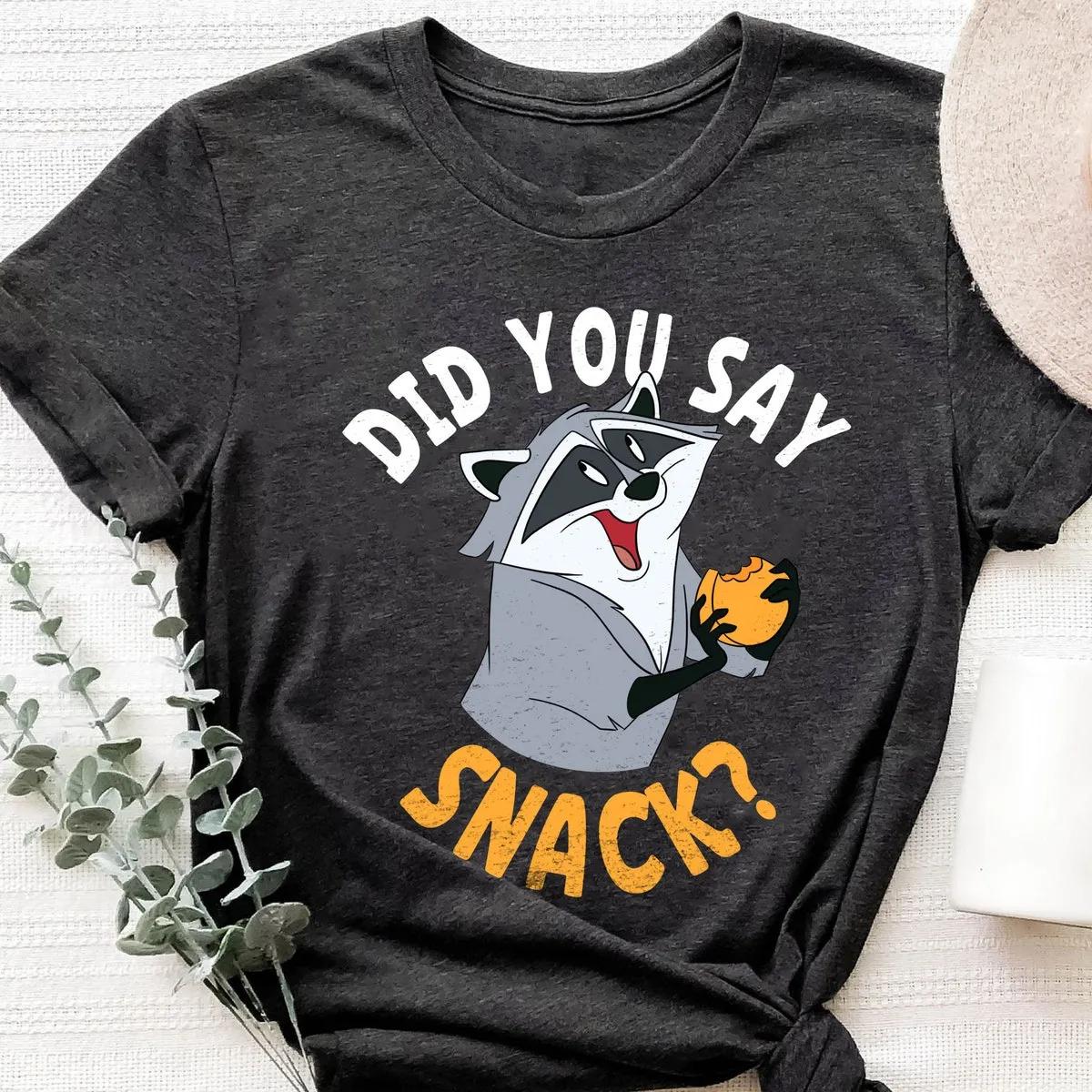 Did You Say Snacks Retro Meeko Raccoon Shirt 5