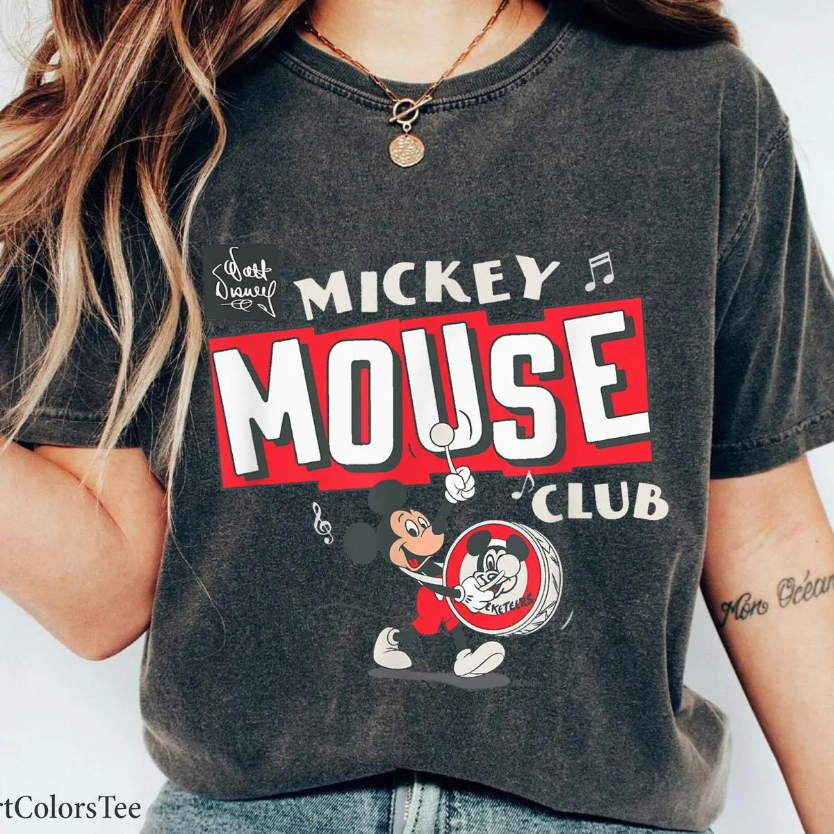 Disney 100 Mickey Mouse Club Drum Color Vintage D100 Shirt 1